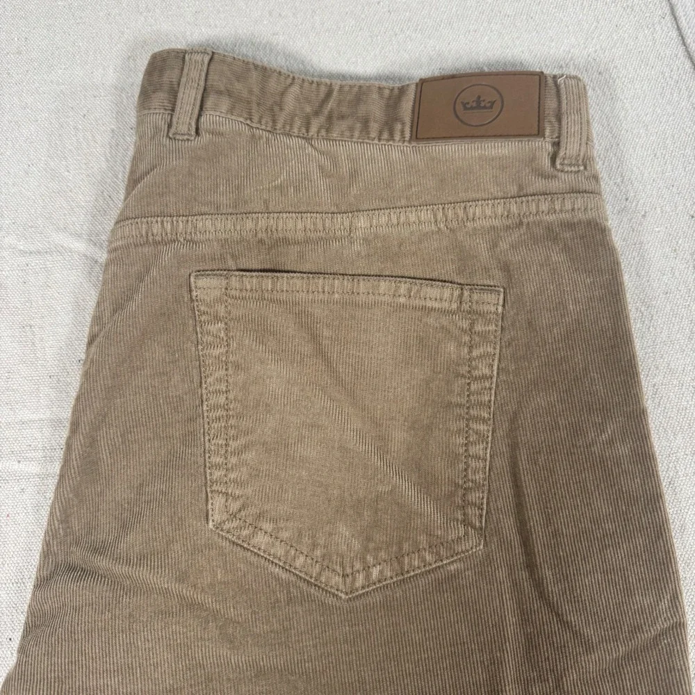 Peter Millar Corduroy Pants Mens 38x33 Tan Khaki 5-Pocket MF20B29‎ Cotton Modal